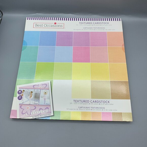 NEW Best Occasions 50 Page Textured Cardstock Paper for Scrapbooking or Crafts - Picture 1 of 10